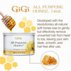 GiGi All Purpose Honee Hair Removal Soft Wax for All Skin and Hair Types, 14 oz