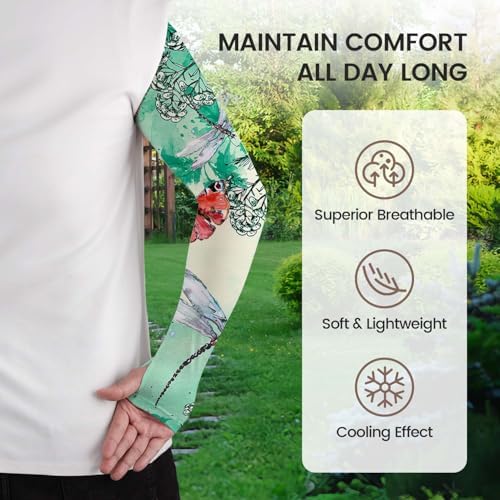 YPHCDO Gardening Sleeves Farm Sun Protection Arm Cooling Sleeves Thorn Proof Garden for Women Men with Thumb Hole