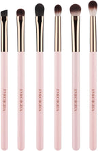 Eye Makeup Brush Set, 6 Pcs Professional Blending Eyeshadow Makeup Brushes for Concealer Eyebrows Eyeliner, Soft Hairs & Wood Handle
