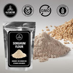 Naturevibe Botanicals Sorghum Flour 5 lb | 100% Whole Grain Gluten-Free Flour | Non-GMO, Stone-Ground | Mild Flavor | Ideal for Baking, Rotis, Bread, Pancakes & Healthy Cooking