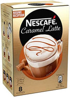 Nescafe | Instant Coffee | Latte Caramel | 8 Sticks Per Pack 136gr/4.80oz