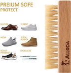 Shoe Cleaning Brush/Scrub Brush by Alloda - [Upgrade] Protect Double Sided Soft & Hard Sneaker Cleaner Brush by 100% Boar & Nylon Bristle