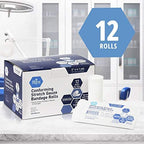 MED PRIDE Conforming Stretch Gauze Bandages 12 Rolls 3'' x 4.1 Yards| Sterile Latex Free First Aid Pads | Wound Care Rolled Dressing Wrap | Medical Non-Adherent Mesh Bandages