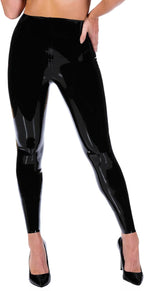 Latex Rubber Leggings Handmade for Women,Latex Pants High Waist Tummy Control Rave Party Club Clothing