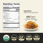 Chung Jung One Korean Sweet Potato Glass Noodle, Non GMO (Gluten Free), Vegan, No Sodium, No Sugar 3.5oz (100g), 4 PACK
