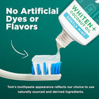Tom's of Maine Whiten Plus Coconut Oil Fluoride Free Toothpaste, Natural Whitening Toothpaste with Coconut Oil and Plant-Based Cleansers, Whitens Without Causing Sensitivity, Gentle Mint, 4.0 Oz