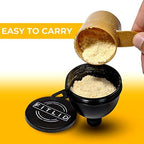 Small & Large 2-Pack Portable Protein Supplement Funnels, Great for Pre-workout, BCAA's, and Protein Powder. Easy & Mess Free Container for Workout, Travel, To-Go, Fitness, WOD.