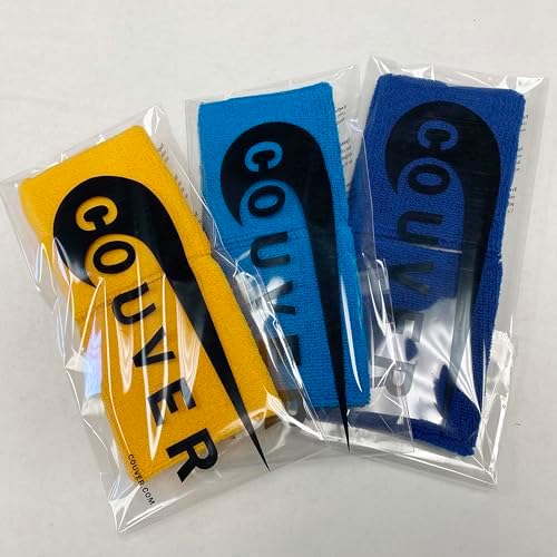 COUVER Arm Sweatband, Cotton Terrry, Stretcy for Sports Sweat, 1 Pair