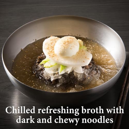 Wang Korean Cold Noodle Naengmyeon with Arrowroot, Simple and Savory, 22 Ounce, 4 Servings