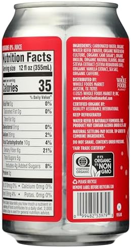365 by Whole Foods Market Organic Cola Prebiotic Soda, 12 FZ