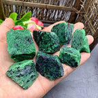 Natural 1 lb Ruby In Fuchsite Quartz Crystal Stone Rough Raw Original Rock Stones Specimen Healing Collection Mineral Stone for Tumbling, Lapidary Polishing, Wicca Reiki Crystal Healing and Crafts