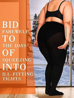 HONENNA Queen Plus Size Fleece Lined Tights, 11+ Colors Thermal Warm Winter Tights for Women, Medias Termicas Mujer Invierno