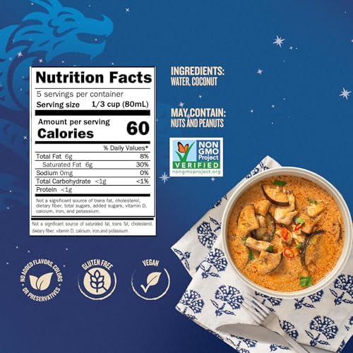Blue Dragon Light Coconut Milk - 13.5oz (Pack of 3) - 50% Less Fat - Vegan, Gluten Free, Unsweetened - Ideal For Curries, Soups & More - Non-BPA Canned Coconut Milk
