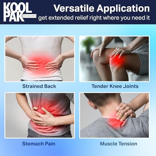 KOOLPAK Luxury Reusable HOT & Cold Pack - 12 X 29CM - Pack of 5 (Packaging May Vary)