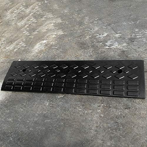 MYOYAY 4'' Rise Rubber Curb Ramp Heavy Duty Rubber Threshold Ramp 10 Ton Car Vehicle Curbside Driveway Ramp for Loading Dock Sidewalk Wheelchair, 38'' (L) x 9.84'' (W) x 4'' (H)