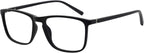 OCCI CHIARI Reading Glasses Men's Rectangle Reader Durable Spring Hinge 1.0 1.25 1.5 1.75 2.0 2.25 2.5 2.75 3.0 3.5(Black 275)