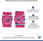 CTM Baby's Novelty Print Knee Pads by Wootie, Pink/Butterfly
