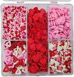 Valentines Sprinkles for Cake Decorating, Edible Pink, White and Red Heart Sprinkles for Baking, Ice Cream, Cookies, Valentines Cupcake Topper