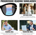 FONHCOO Progressive Multifocal Sunglasses for Women, Stylish Reader Sun Glasses Outdoor Reading Sunglasses UV400 Protection