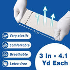 AZEN 100 Pack Gauze Rolls Bandages, 3 in x 4.1 Yards, First Aid Supplies & Premium Medical Supplies, Bandage Wrap Vet Wrap