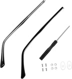Mobestech 1 Pair Universal Glasses Replacement Temples Fashion Eyeglasses Metal Arms Legs (Black)