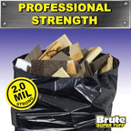 Brute Super Tuff Heavy Duty 2.0 MIL Contractor Bags, Large Trash Bags, Twist Tie Closure, Black, 42 Gallon, 20 Count
