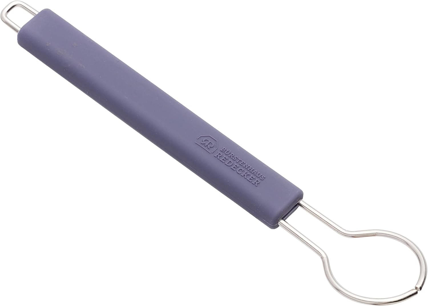 Redecker Silicone Dish Brush Handle, Without Brush Head, Stainless Steel Frame, Fits All Redecker Replacement Heads, 8-1/2-Inches Long, Dark Blue