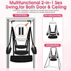 BDSM Sex Swing Sex Toys for Couples Ceiling & Door Sex Swings with Widened Comfortable Seat Adjustable Sex Straps Hardware Buckle, Bondage Sex Furniture for Adult Toys & Game, Holds up to 500 lbs