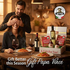 Papa Vince Italian Food Basket - Gourmet Gifts for Adults & Families Made in Italy with Organic Pasta, Sauce & Olive Oil from our family in Sicily