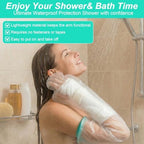 Arm Shower Sleeve, Waterproof Arm Sleeve for Showering, WaterProof Cast Cover Arms, Watertight Protection for Wrist, Elbow, Finger, Hand & Forearm, Reusable & Durable