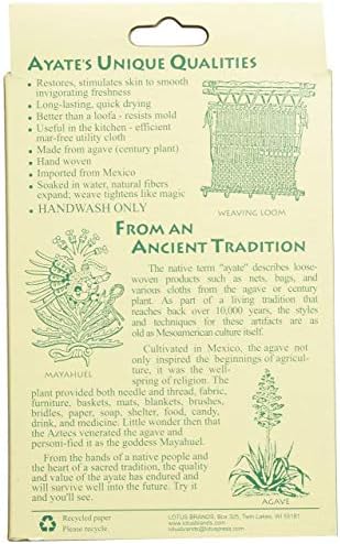 Ayate Washcloth, Face & Body Exfoliating Wash Cloth for Shower, Body Loofah Alternative, Scrub Towel, Resists Mold, Made from Agave Fiber