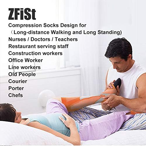 ZFiSt Plus Size Compression Socks Wide Calf for Women Men,Sport Compression Stocking Nurse Socks