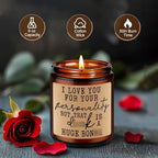LEADO Candles for Men, Gifts for Boyfriend Fathers Day, I Love You, Husband Candle - Blue Collar Gifts for Men, BF - Funny Anniversary, Fathers Day, Birthday Ideas for Boyfriend, Husband, Fiance, Gay