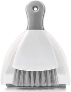 Dust pan Broom Brush Dustpan - Dustpan and Brush Set,Mini dust Pans with Brush,Dust Pan and Brush Set for Table, Key Board, Cat, Dog and Other Pets, Dust Pan Brush Nesting Tiny Cleaning Broom（Gray）