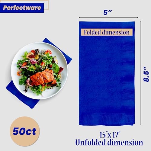 2 Ply Navy Blue Dinner Napkins - Pack of 50ct