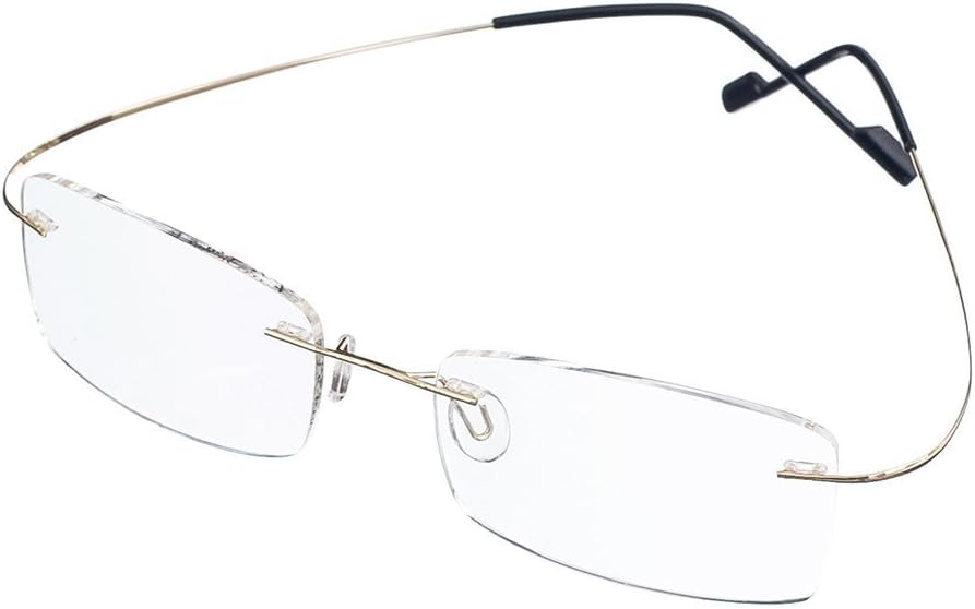 Super Light 100% Titanium Working Rimless Reading Glasses +1.00 Strengths