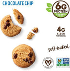 Lenny & Larry's The Complete Crunchy Cookie, Chocolate Chip, 6g Plant Protein, Vegan, Non-GMO, 4.25 Ounce Pouch (Pack of 6)