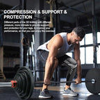 Leg Compression Sleeve 1 Pair Long Knee Braces for Women and Men Knee Support with Non Slip Silicone for Sports Running