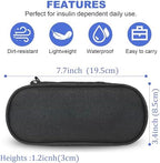 CDBXPRG Insulin Pen Cooler Travel Case with TSA Approved Ice Packs,Diabetic Medication Insulated Cool Organizer,Insulin Pen and Other Diabetic Supplies, for the Daily Life and Trip Black