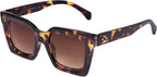 Bifocal Reading Sunglasses for Women Spring Hinge Outdoor Readers Glasses UV400 Protection, Amber Tortoise, 2.0