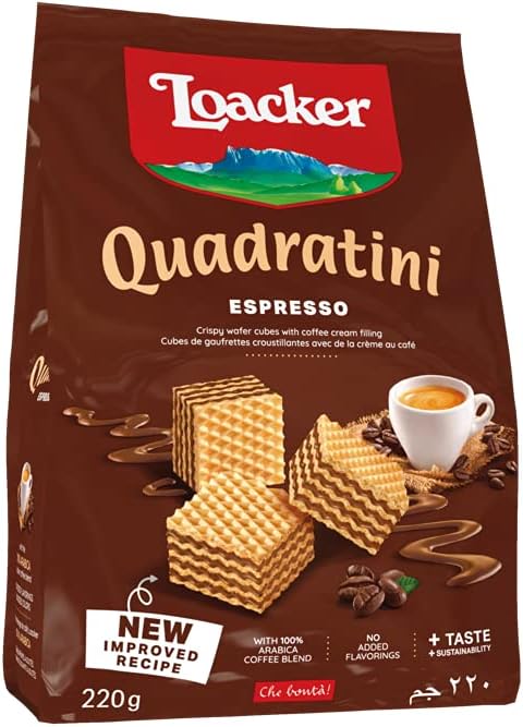 Loacker Wafer Quadratini espresso, 7.76 Ounce