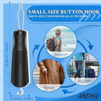 NINEMAX Button Hook Assist Tool with Zipper Pull for Seniors, One Hand Button Fastener Puller Helper for Shirt Wedding Dress, Dressing Aid for Elderly, Arthritis, Parkinson's (1 Pack)