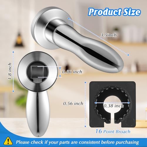 Dreyoo Shower Faucet Handle with 5 Pcs Insert, Faucet Handle Replacement Compatible with Kohler Coralais 1046987, Shower Parts Compatible with Kohler 1060514, Polished Chrome, Easy to Install