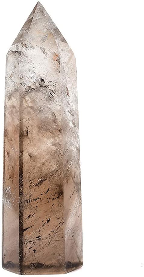 AITELEI Large Natural Healing Crystals Wands Stones, 3.9"-4.3" (10-11cm) 6 Faceted Single Point Crystal Prism Wand for Healing Meditation Reiki Chakra Therapy