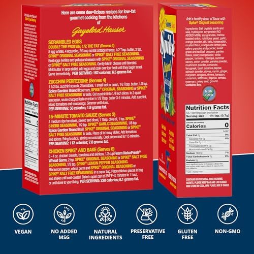 Spike Original All-Purpose Seasoning Salt, Herb, Veggie & Spice Blend 2-Pack – Seasonings & Spices, 7 Oz Ea