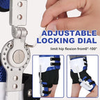 Hinged ROM Hip Abduction Brace, Adjustable Abduction Hip Stabilizer for Sciatica Pain Relief, Post Op Hips Orthosis Support Brace Joint Protection Fixation, Universal (Right)