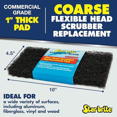 STAR BRITE Flexible Head Scrubber Replacement (Coarse) (Black) (040127)