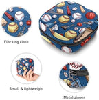 Period Bags for School, Sanitary Napkin Storage Bag for Feminine Pads, Baseball Ladies Menstrual Cup Pouch Sanitary Pads Organizer