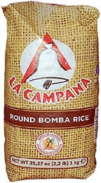 Bomba Paella Rice by La Campana de Oro. Imported from Spain 1 kg. (2.2 lb)