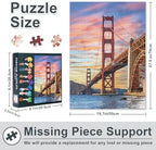 Jigsaw Puzzles 1000 Pieces The Golden Gate Bridge San Francisco 1000 Pieces Jigsaw Puzzles Educational Landscape Puzzle Finished Size 19.5 x 27.5 Inch